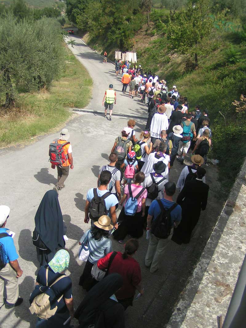 pellegrinaggio Bevagna-Assisi 2011