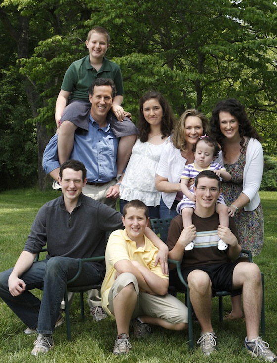 Rick Santorum e la sua famiglia