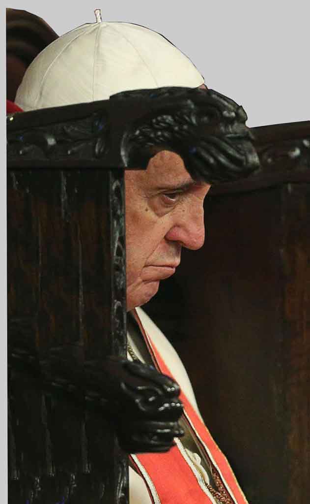 solitudine imbronciata del papa