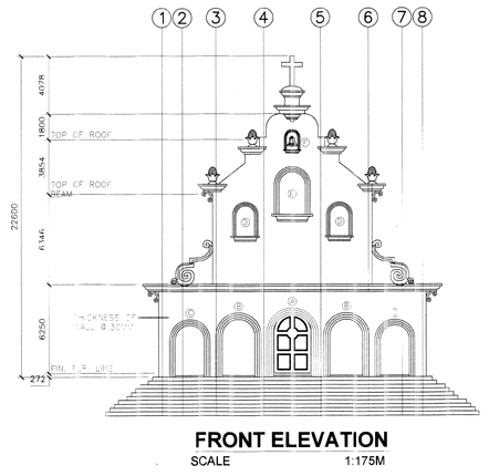 progeto facciata chiesa