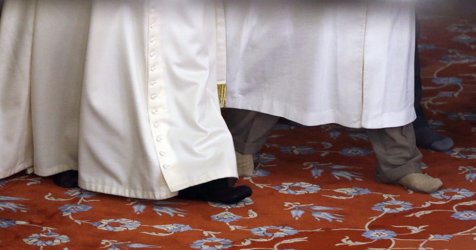 calzini del papa e dell'imam in moscha
