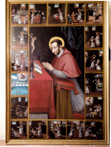 Il quadro di san Carlo restaurato