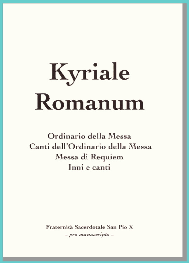 frontespizio del nuovo kyriale